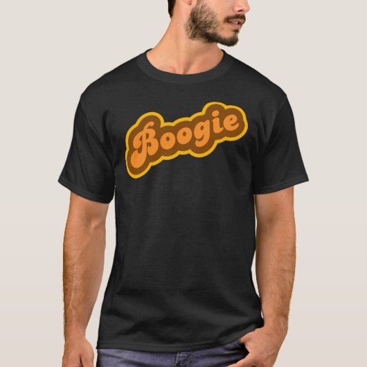 Boogie - Retro-70er - Essenzielles Logo T-Shirt (Vorderseite)