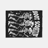 Boogie Retro Western Skeleton Dancin Fleecedecke (Vorderseite (Horizontal))