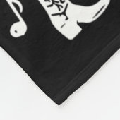 Boogie Retro Western Skeleton Dancin Fleecedecke (Ecke)