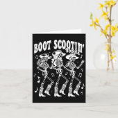 Boogie Retro Western Skeleton Dancin Karte (Gelbe Blume)