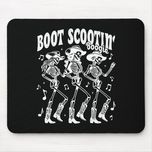 Boogie Retro Western Skeleton Dancin Mousepad (Vorne)