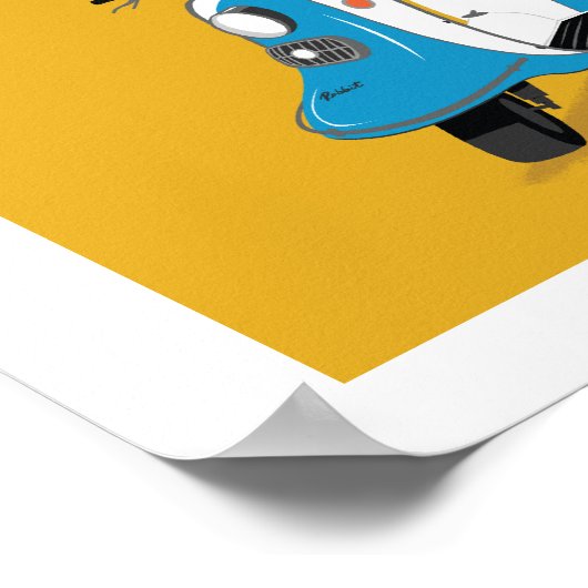 Boogie über Fuji Rabbit Poster (Ecke)