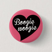 Boogie Woogie Black Heart Punch Button (Vorderseite)