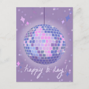 Boogie Woogie Disco-Kugel Geburtstag  Postkarte