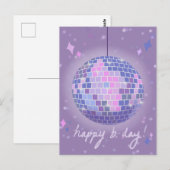 Boogie Woogie Disco zum Geburtstag Postkarte (Vorne/Hinten)