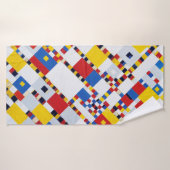 Boogie Woogie, Mondrian Badehandtuch (Badehandtuch)
