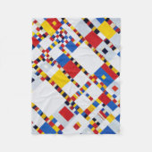 Boogie Woogie, Mondrian Fleecedecke (Vorderseite)