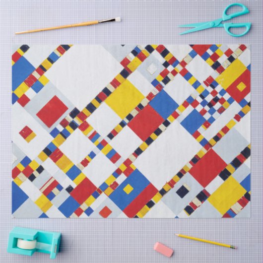Boogie Woogie, Mondrian Seidenpapier (Basteln)