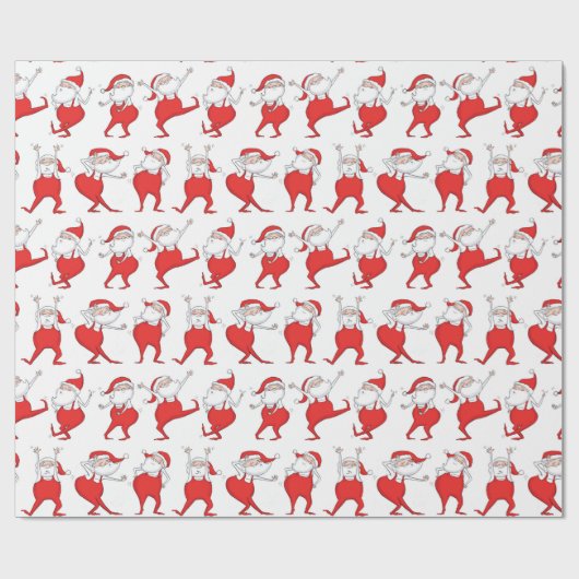 Boogie Woogie Santa Claus Weihnachtsgeschenk Wrap Geschenkpapier (Flach)