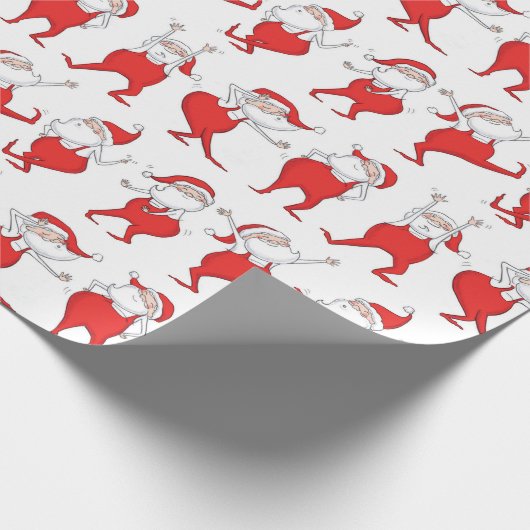 Boogie Woogie Santa Claus Weihnachtsgeschenk Wrap Geschenkpapier (Ecke)