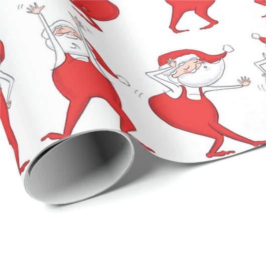 Boogie Woogie Santa Claus Weihnachtsgeschenk Wrap Geschenkpapier (Rolleneckpunkt)