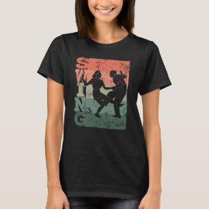 Boogie Woogie Swing-Tanz Retro-Farben Vintage T-Shirt