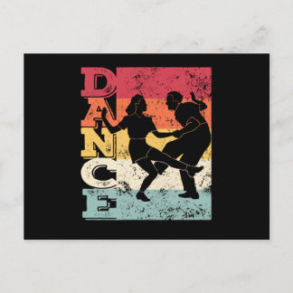 Boogie Woogie Swing Tanzen Retro-Farben Vintag Postkarte