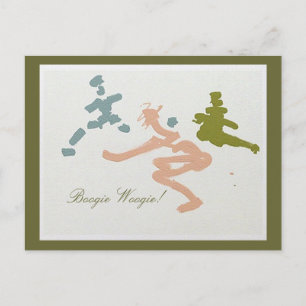 Boogiemädchen Postkarte