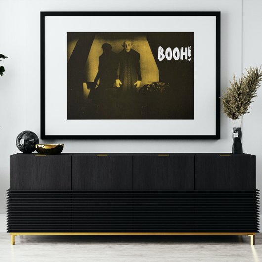 Booh Vampire Yellow Horror Nosferatu Poster