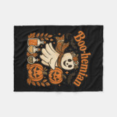 Boohemian Funny Retro Ghost Pumpkin Halloween-Kost Fleecedecke (Vorderseite (Horizontal))