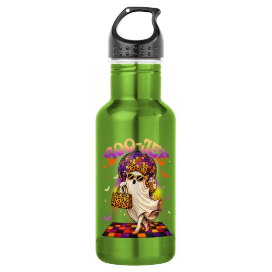 Boojee Geist Halloween Boo JEE Disco Edelstahlflasche (Vorderseite)