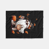 Boojee Ghost Halloween Kostüm Pumpkin Spooky Seen Fleecedecke (Vorderseite (Horizontal))