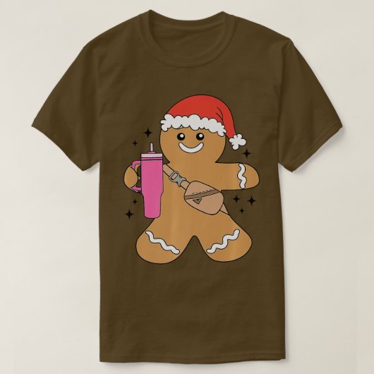 Boojee Gingerbrot Weihnachtskochtrabenfamilie T-Shirt (Design vorne)