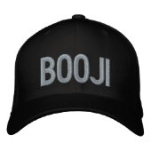 BOOJI Black Cap Bestickte Baseballkappe (Vorderseite)