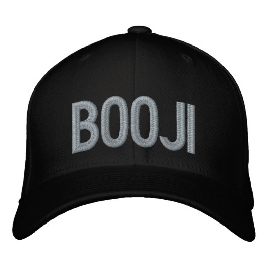 BOOJI Black Cap Bestickte Baseballkappe (Vorderseite)