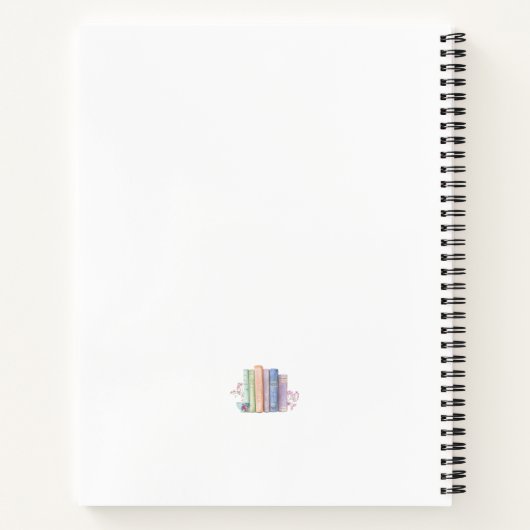 Book Addict Writers Customizable Spiral Notebook Notizblock (Rückseite)