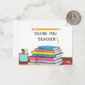 Book and Pencil Dankeschön Karten (Vorderseite/Rückseite Beispiel)