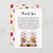 Book and Ring Theme Dankeschön Karte (Vorne/Hinten)