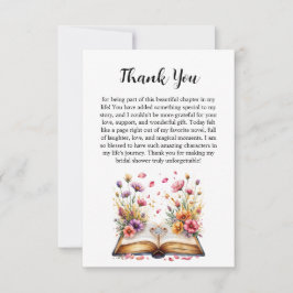 Book and Ring Theme Dankeschön Karte