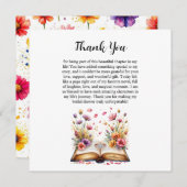 Book and Ring Theme Dankeschön Karte (Vorne/Hinten)