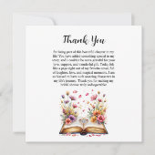 Book and Ring Theme Dankeschön Karte (Vorderseite)