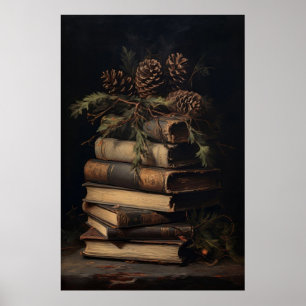 Book Art Still Life Malerei Weihnachtsgebäck Poster