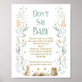 Book Baby Shower Don't Say Baby Game Poster (Vorne)