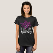 Book  Book flower Reading fans book  bookworm  2 T-Shirt (Vorne ganz)