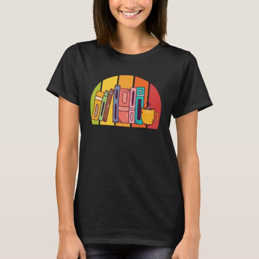 Book Bookshelf Bookworm and Reading Fans Books T-Shirt (Vorderseite)