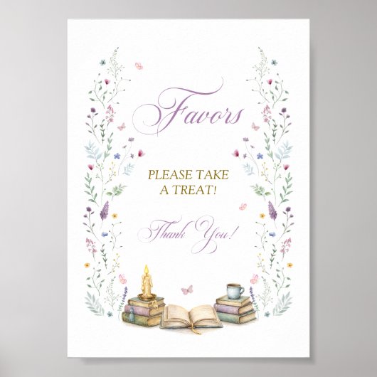 Book Bridal Shower Favors Poster (Vorne)