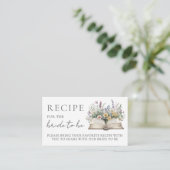 Book Bridal Shower Recipe Begleitkarte (Stehend Vorderseite)
