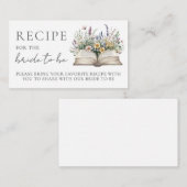 Book Bridal Shower Recipe Begleitkarte (Vorne/Hinten)