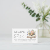 Book Bridal Shower Recipe Begleitkarte (Stehend Vorderseite)