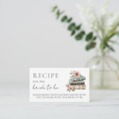 Book Bridal Shower Recipe Request Begleitkarte (Stehend Vorderseite)