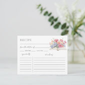 Book Bridal Shower Recipe Request Card Begleitkarte (Stehend Vorderseite)