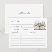 Book Bridal Shower Recipe Request Card Begleitkarte (Vorne/Hinten)