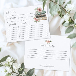 Book Bridal Shower Recipe Request Card Begleitkarte