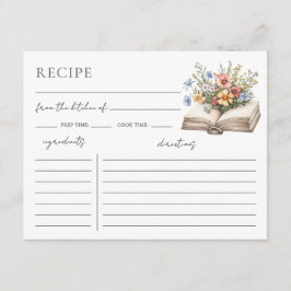 Book Bridal Shower Recipe Request Card Begleitkarte
