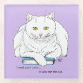 Book Cat Glasuntersetzer (Vorderseite)