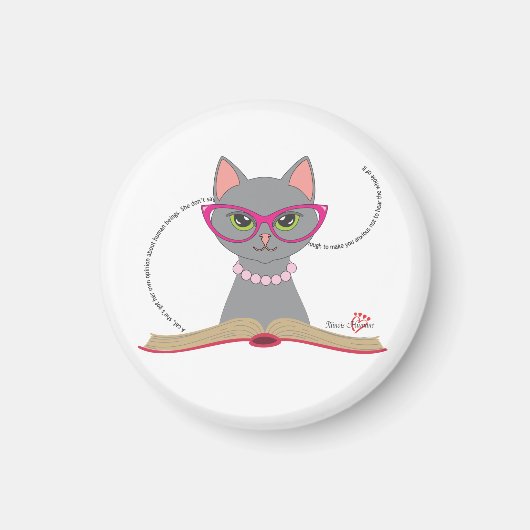 Book Cat Magnet (Vorne)