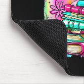 Book Christmas Tree Lights Teacher Librarian Book  Mousepad (Ecke)