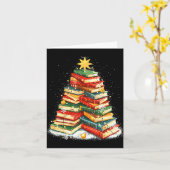 Book Christmas Tree Reading  Karte (Gelbe Blume)