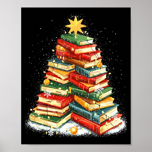 Book Christmas Tree Reading Poster (Vorne)