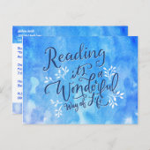 Book Club Ansammlung Einladung Erinnerung Lesezeic (Vorne/Hinten)